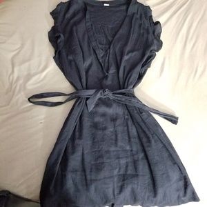 Old Navy Ruffle-Trim Tie-Belt Shirt Dress